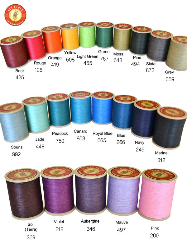 Fil au Chinois No.532 Waxed Lin Cable Leatherwork Linen sewing Thread 0 ...