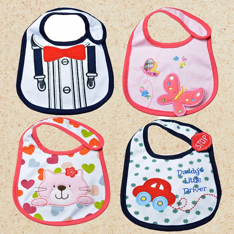 Newborn Baby Boy Girl Waterproof Cartoon Bibs Saliva Towel Burp Cloths Bandana